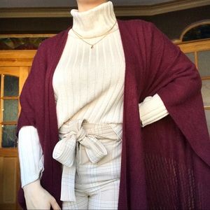 Ardene burgundy long poncho